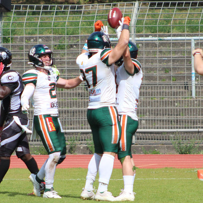 Jubel nach Michel Peschels Touchdown